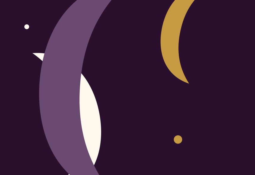 Ilustrație abstractă reprezentând identitatea vizuală ORIA Creative